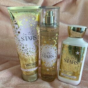 Bath & Body Works In The Stars Body Care Trio - Gold and White Brand New w/tags